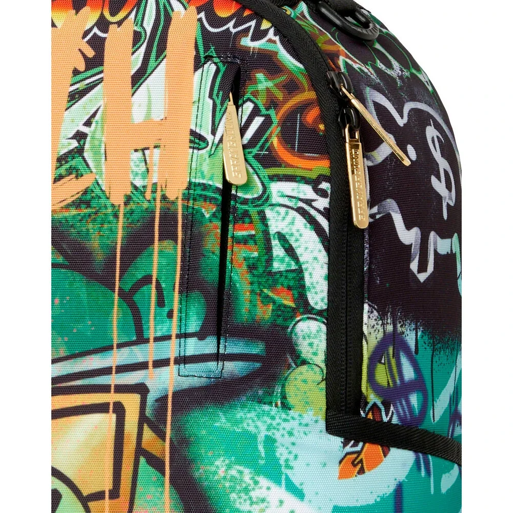 Sprayground Moneybear Tunnel Mural Backpack Unisex Multi Adjustable Strap SPR331